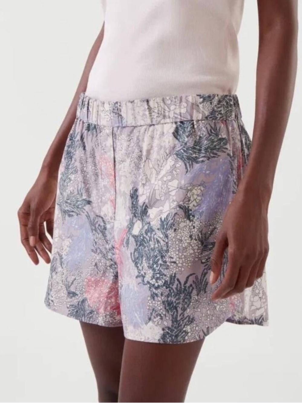COS Floral Printed Pajama Shorts Size Medium